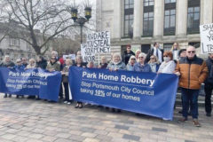 Park home owners protest